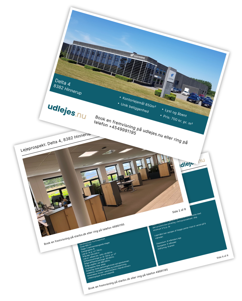 Lejeopstilling mockup